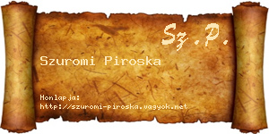 Szuromi Piroska névjegykártya